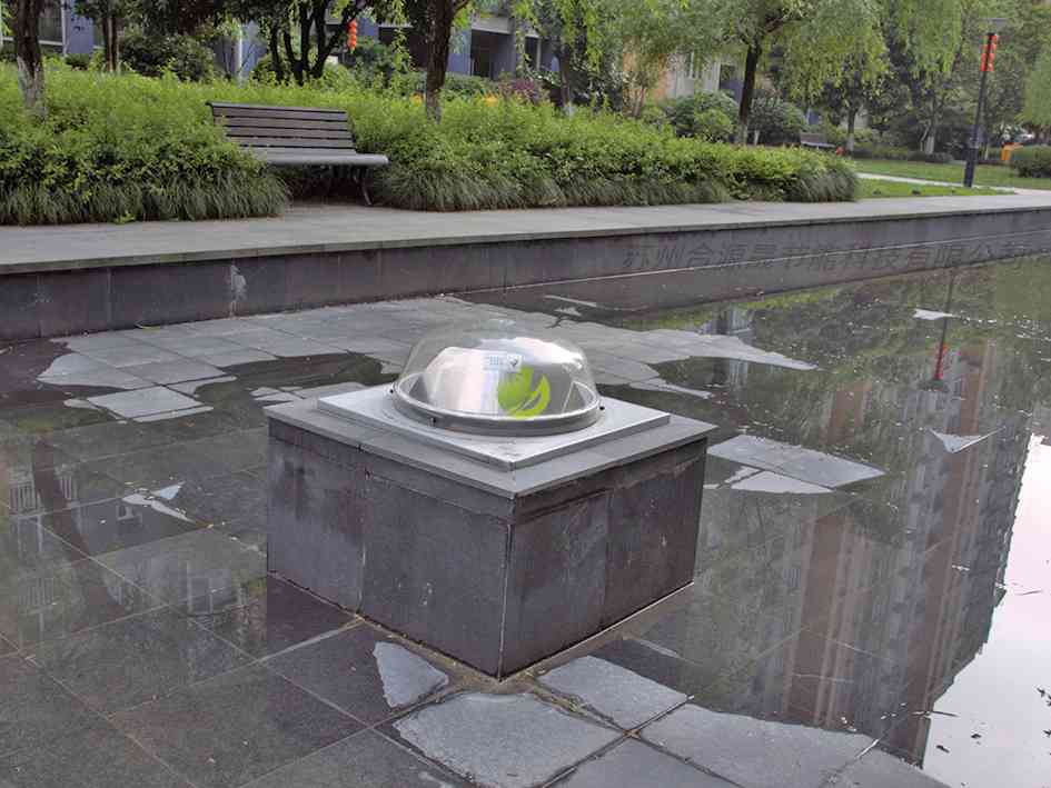 杭州江南豪园喷泉水池地下停车库日光照明系统使用案例02